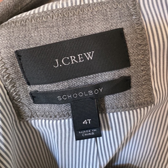 J. Crew "Schoolboy" Gray Wool Double Button Blazer, Size 4 Tall academia preppy - Picture 9 of 9